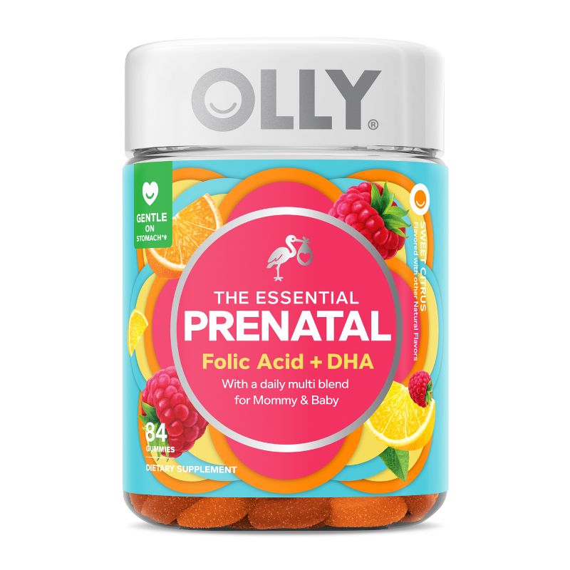  OLLY Essential Prenatal Multivitamin Gummies - Sweet Citrus, 1 of 10