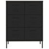 VidaXL Drawer Cabinet Black 31.5"x13.8"x40" Steel - 3 of 4