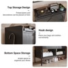 Shoe Cabinet with 2 Flip Drawers, Narrow Shoe Rack Freestanding,Wood Shoe Organizer with Metal Legs Hidden Rack Cabinet for Entryway, Hallway, Black - 2 of 4