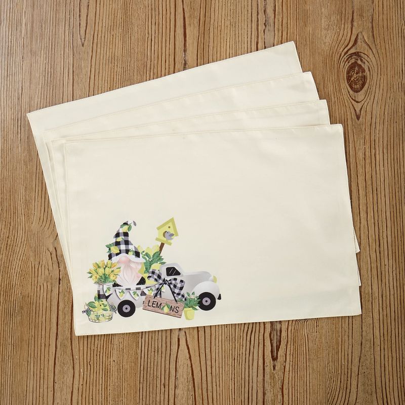 The Lakeside Collection Lemon Gnome Table Runner or Set of 4 Placemats, 5 of 6