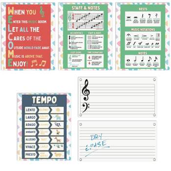 Hubble Bubble Kids Music Posters for Classroom - 6 Pack