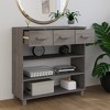 vidaXL Console Table HAMAR Light Gray 35.4 in.x13.8 in.x35.4 in. Solid Wood Pine - 3 of 4