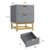 2 Drawer Dresser, Small Chest, Modern Nightstand for Bedroom, End Table with Drawer for Living Room, Hallway, Entryway - 2 of 4