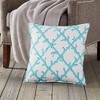 Kensington Garden 20"x20" Oversize Lattice Cotton Canvas Square Throw Pillow - 2 of 3