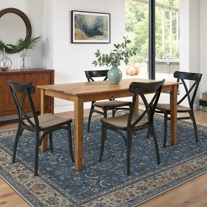 ABYNOW Area Rug Machine Washable, Non Slip, Boho Vintage Print for Living Room - 1 of 4