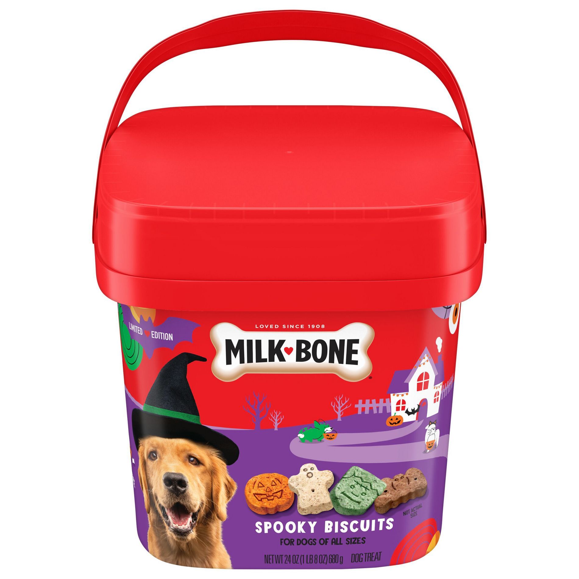 Milk-Bone Halloween Spooky Biscuits Flavored Dog Treats - 24oz