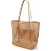 FATMOON Beach Nylon Mesh Tote Bag, Casual Tote Bag Hobo Women Foldable MAX 23L Shoulder Bag For Beach Picnic Vacation - 2 of 4