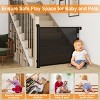 INFURNIC Baby Gates Retractable Mesh Safety Gate with Locking Mechanism for Indoor and Outdoor Use, Black, 55"*3.5"*34" - 3 of 4