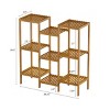 Nature Spring Multi-Level 9-Shelf Freestanding Indoor/Outdoor Bamboo Plant Stand - Natural Wood - 2 of 4