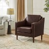 Bonita Transitional Vegan Leather Armchair with Removable Seat Cushion and  Nailhead Trims | ARTFUL LIVING DESIGN - 3 of 4