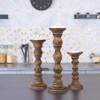 Mela Artisans Willow Handcrafted Candleholders, Set of 3 (Two Finish Options) - 4 of 4