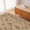 Red Tan and Gold Wool Oriental Hand Knotted Area Rug - 2 of 4