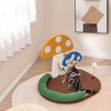 Tangkula Mushroom Cat Bed for Indoor Cats w/ Comfy Napping Bed Sisal Scratching Board - 4 of 4