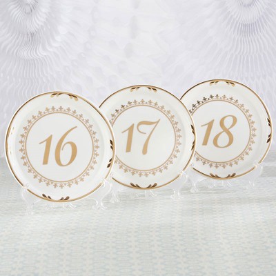 Kate Aspen Tea Time Vintage Plate Table Numbers (13-18) | 23144NA