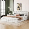 Streamdale Queen Size Upholstered Platform Bed, White - 3 of 4