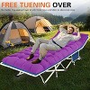 Sportneer Camping Cot with Comfortable Mattress Cots for Sleeping with Pad Heavy Duty Camping Bed Sleeping Cot Include Carry Bag - 2 of 4