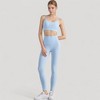 Anna-Kaci Active Women's Seamless Scoop Neck Sports Bra with Thin Adjustable Straps and Soft Stretch Fabric - 2 of 4