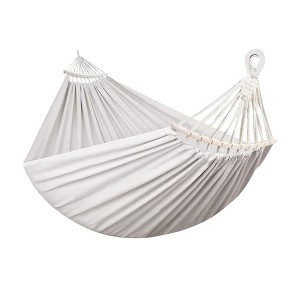 Unique Bargains Double Hammock with Stick White 102.36" Length 1 Pc - 1 of 3