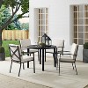 5pc Kaplan Outdoor Steel Round Dining Set Oatmeal/Bronze - Crosley - 2 of 4