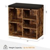 WhizMax Shoe Storage Bench, 10 Cubbies, Cushion, Adjustable Shelves, Entryway Bench, 41x12x20.8 inches, Gray - 3 of 4