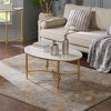 NicBex Modern 40.5" Oval Coffee Table with Gold Metal Legs for Living Room and Bedroom - 2 of 4