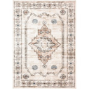 Homefires Bidjar Rug 5' x 7' – Persian-Inspired Rectangle Area Rug with Medallion Design - 1 of 3