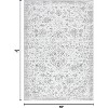 Acekool 10x13 Vintage Medallion Washable Area Rug, Extra Large Non-Slip Distressed Floral Carpet, Stain Resistant for Living Room, Bedroom, Grey - 3 of 4