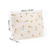 Unique Bargains Women Durable Floral Makeup Bag Beige 1 Pc - 2 of 3