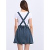 Allegra K Women's Denim A-Line Adjustable Strap Braces Mini Suspender Skirt - 4 of 4