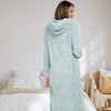 ADR Women's Warm Fleece Nightgown, Oversized Hoodie, Long Hooded Sweatshirt Robe - 3 of 3
