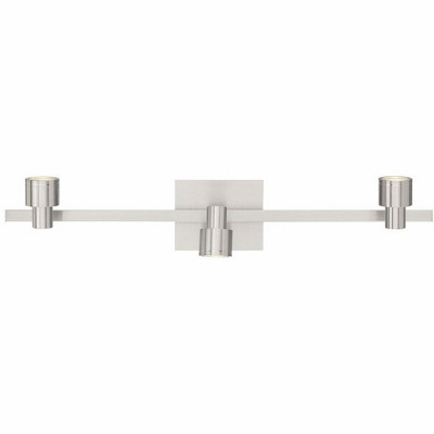 Lincoln Brushed Steel 3-Light LED Track Fixture