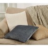 18"x18" Faux Rabbit Fur Pillow Poly Filled Ivory - Saro Lifestyle - 3 of 3