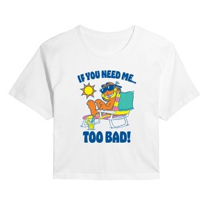 Women's - Garfield - Too Bad Garfield Cropped Graphic T-Shirt - 1 of 4