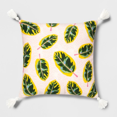 Palm Leaves Print Square Throw Pillow Opalhouse Target