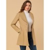 INSPIRE CHIC Women's Casual Shawl Collar Single Breasted Belted Overcoat - 2 of 4