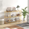 Costway 3-Tier TV Stand for TVs up to 65" with Tempered Glass Shelves TV Console Table - 4 of 4