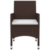 vidaXL Garden Dining Set Brown PE rattan 5 Piece Set - 4 of 4