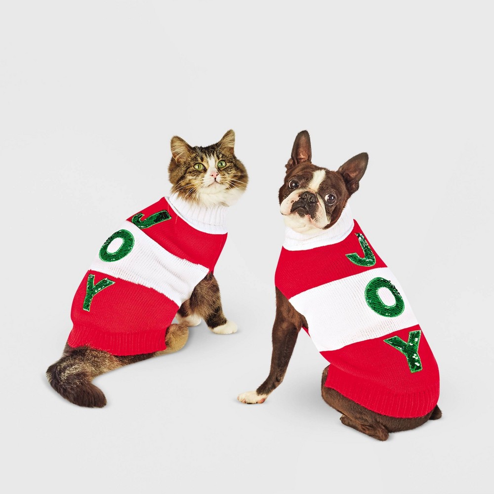 Flip Sequin Joy Dog Sweater - M - Wondershop