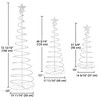 Yescom Sparkle 6 Pack LED Christmas Spiral Light Kit Battery 3/4/6Ft Pre-Lit LED with Star Topper for Indoor Outdoor - 4 of 4