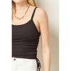 Women's Shirred Cropped Cami - entro - 4 of 4