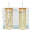 Zak Designs 2pc 20 fl oz Glass Hadley Tumblers with Lid and Straw - 4 of 4