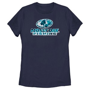 Women's Mossy Oak Blue Water Bold Logo T-Shirt - 1 of 4
