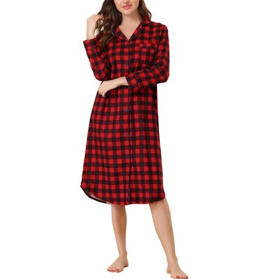 Women's Black Striped Nightgown