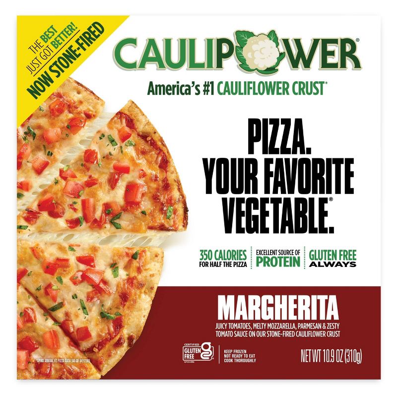CAULIPOWER Margherita Cauliflower Crust Frozen Pizza - 10.9oz, 1 of 5