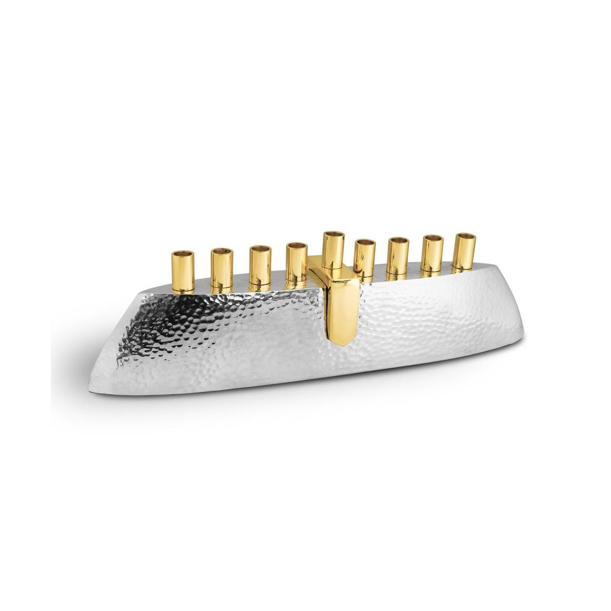 Aluminium Hammered Menorah - thumbnail 2