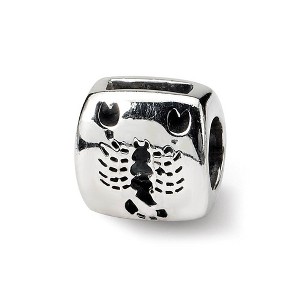 Black Bow Jewelry Sterling Silver Scorpio the Scorpion Zodiac Bead Charm - 1 of 3