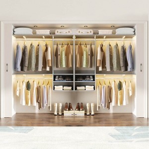 Besiost 154-In Closet Organizer System Wall-mounted with Extendable Hanging Rods - 1 of 3