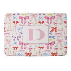 Deny Designs April Lane Art Bows Monogram Memory Foam Bath Mat - 1 of 4
