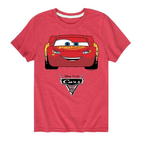 Boys' Cars Lightning McQueen Short Sleeve Graphic T-Shirt - Heather Red S