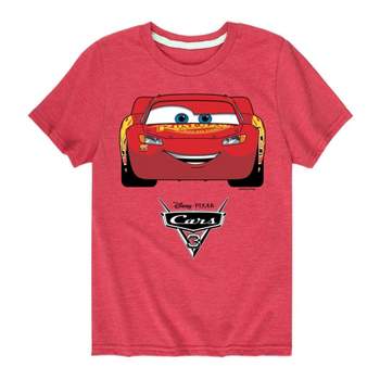Boys' Cars Lightning McQueen Short Sleeve Graphic T-Shirt - Heather Red